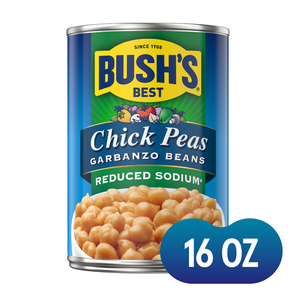 Bush's Best Gluten Free Chick Peas, 16 oz Can, image courtesy of Hy-Vee