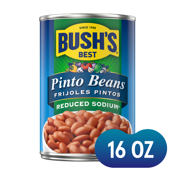 Bush's Best Pinto Beans, 16 oz Can, image courtesy of Hy-Vee