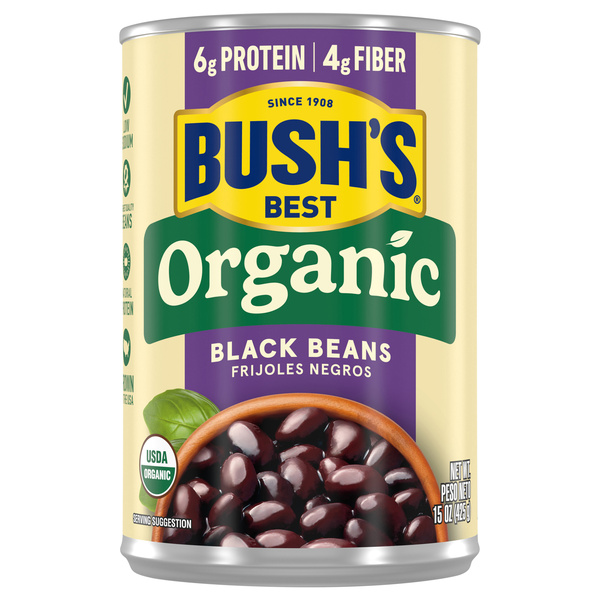 Bush's Organic Black Beans 15 oz | Hy-Vee Aisles Online Grocery