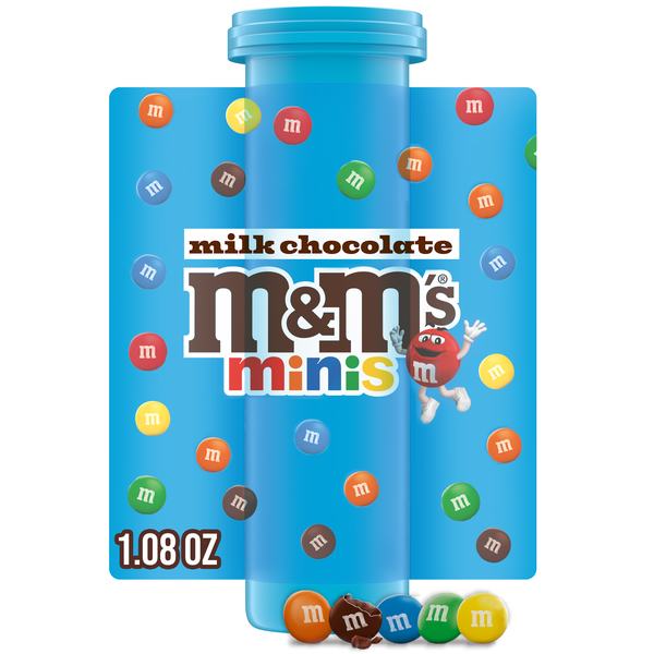 M&M'S MINIS Milk Chocolate Candy, 1.08 oz Tube (Package May Vary