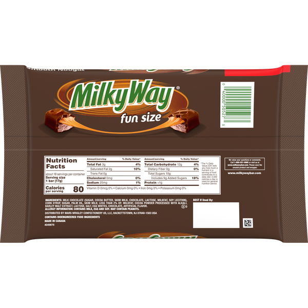 MILKY WAY Fun Size Milk Chocolate Candy Bars, 10.65 oz Bag | Hy