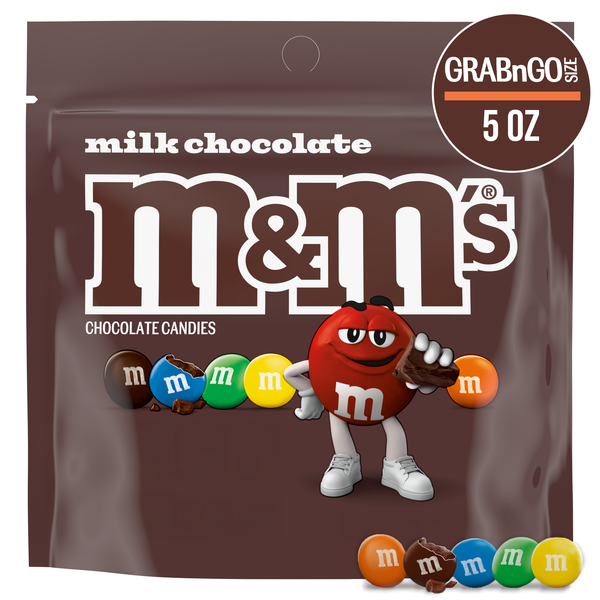 M&M'S Milk Chocolate Candy, Grab N Go, 5 oz Resealable Bag | Hy