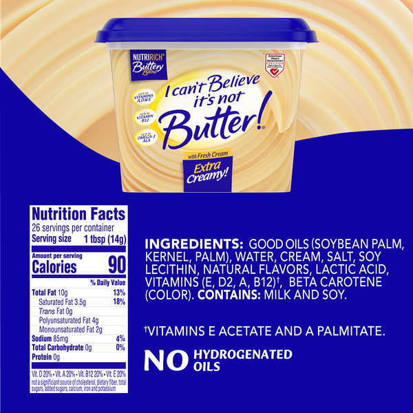 I Can't Believe It's Not Butter! Extra Creamy Blend 13 oz | Hy-Vee