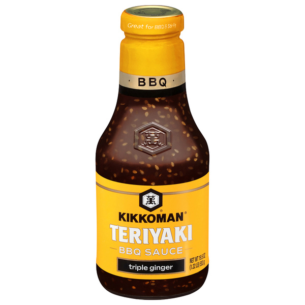 Kikkoman Triple Ginger Teriyaki BBQ Sauce 19.5 oz | Hy-Vee Aisles