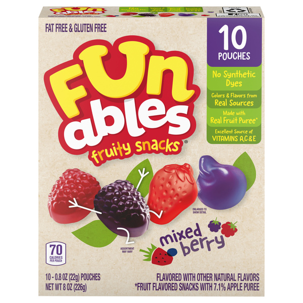 Funables Mixed Berry Fruity Snacks 10-0.8 oz | Hy-Vee Aisles