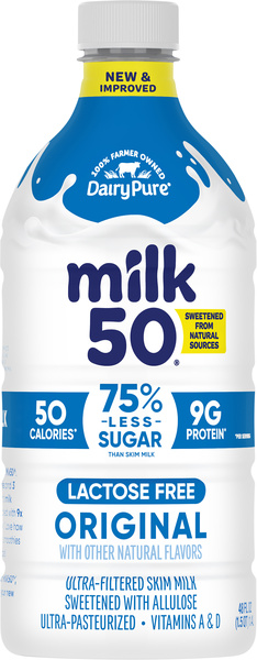 DairyPure Milk 50 Original Lactose Free Skim Milk | Hy-Vee Aisles