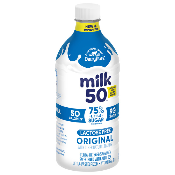 DairyPure Milk 50 Original Lactose Free Skim Milk | Hy-Vee Aisles