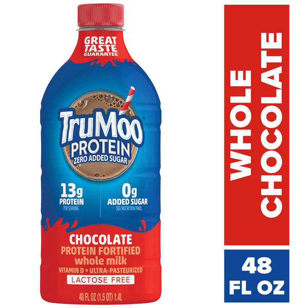 【milk】 TruMoo Zero Added Sugar, Lactose Free, Chocolate Whole Milk | Hy