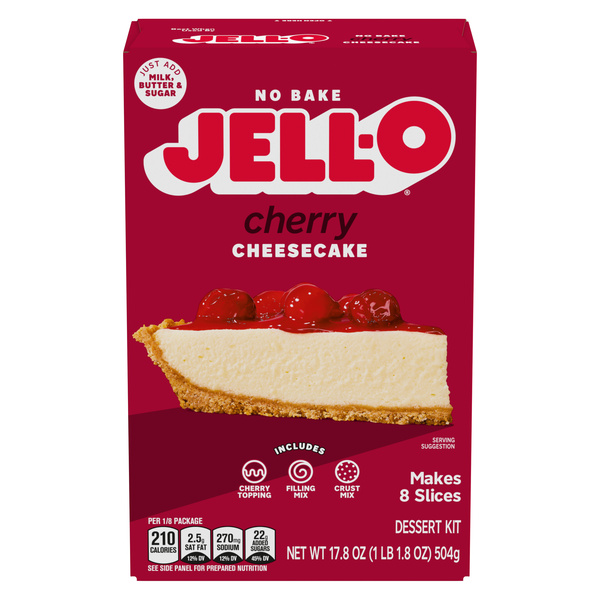 Jell-O No Bake Cherry Cheesecake Dessert Kit | Hy-Vee Aisles