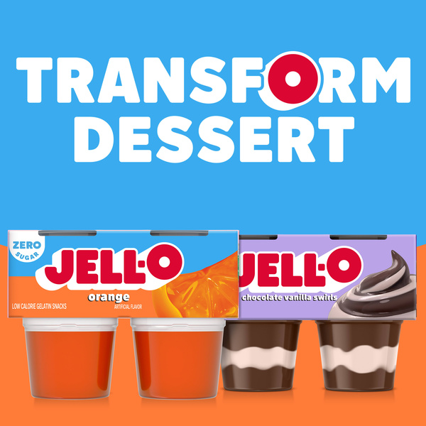 Jell-O Orange Refrigerated Ready To Eat Gelatin 12.5 oz | Hy-Vee