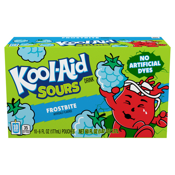 Kool-Aid Sours Artificially Flavored Drink, 10 Pouches, for On-the