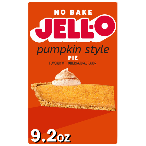Jell-O Pumpkin Style Pie Dessert Kit with Filling Mix & Crust Mix