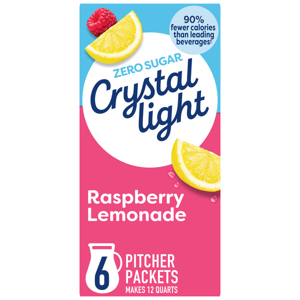 Crystal Light Raspberry Lemonade Drink Mix, 6 ct Pitcher Packets