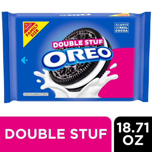 Double Stuf Chocolate Sandwich Cookies, Family Size, 18.71 oz | Hy