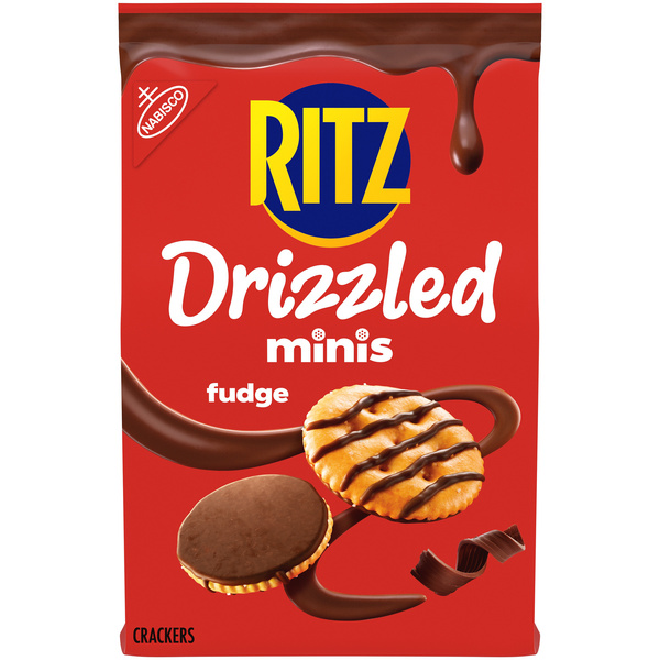 RITZ Fudge Crackers, Snacks For Kids And Adults, Party Snacks 8 oz