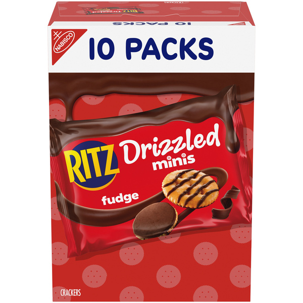 RITZ Fudge Crackers, Lunch Snacks For Kids And Adults, Snack Packs