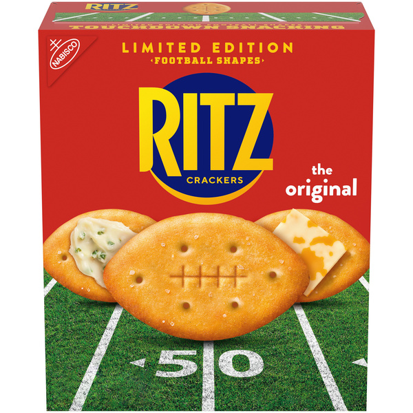RITZ Football Crackers, Party Snacks For Kids And Adults, Limited