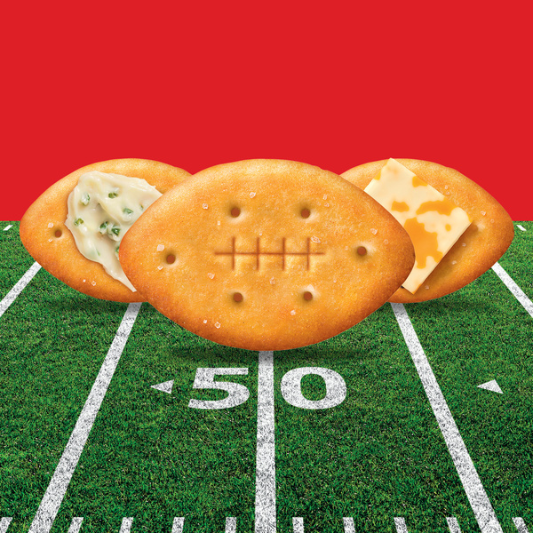 RITZ Football Crackers, Party Snacks For Kids And Adults, Limited