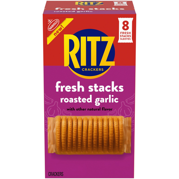 Nabisco Ritz Fresh Stacks, Roasted Garlic, 8Ct | Hy-Vee Aisles