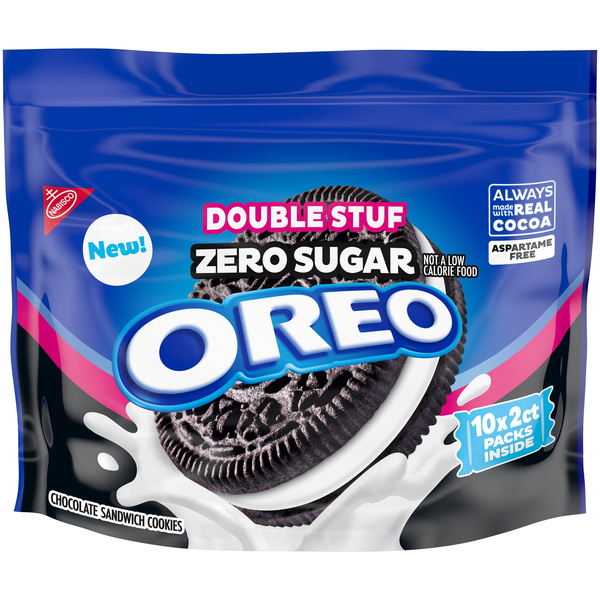 Oreo Zero Sugar Double Stuf Chocolate Sandwich Cookies | Hy-Vee