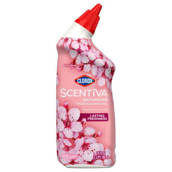 Clorox Scentiva Bathroom Toilet Cleaning Gel, Cherry Blossom and