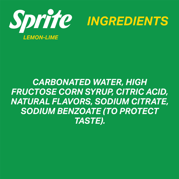 Sprite Lemon-Lime Caffeine Free Soda Soft Drink Fridge Pack Cans