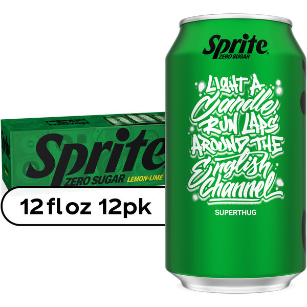 Sprite Zero Sugar Lemon-Lime Caffeine Free Soda Soft Drink Fridge
