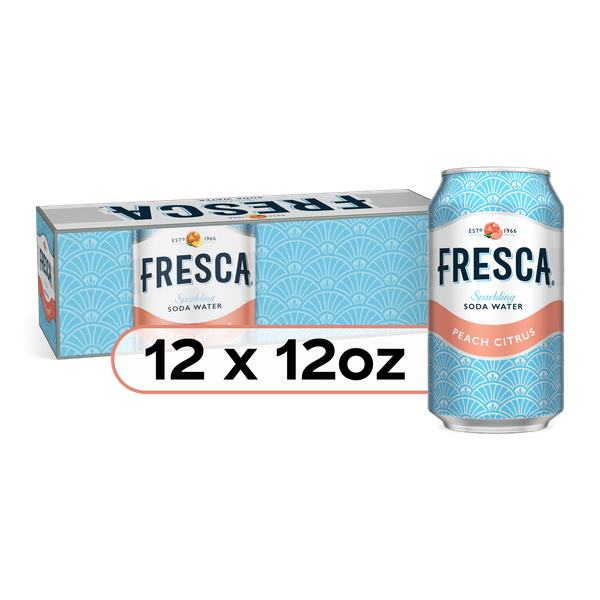 Fresca Peach Soda Soft Drink Fridge Pack Cans, 12 fl oz, 12 Pack