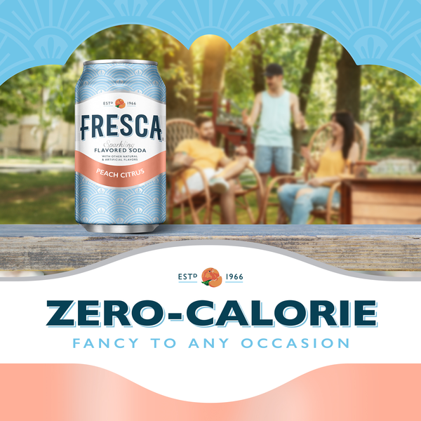 Fresca Peach Soda Soft Drink Fridge Pack Cans, 12 fl oz, 12 Pack