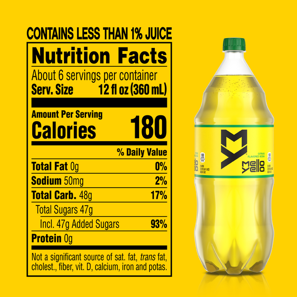 Mello Yello Citrus Soda Soft Drink Bottle, 2 Liters | Hy-Vee
