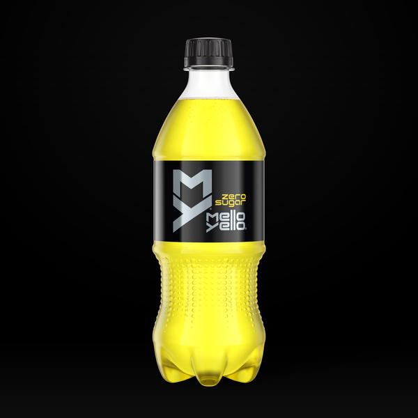 Mello Yello Zero Sugar Citrus Soda Soft Drink Bottle, 20 fl oz