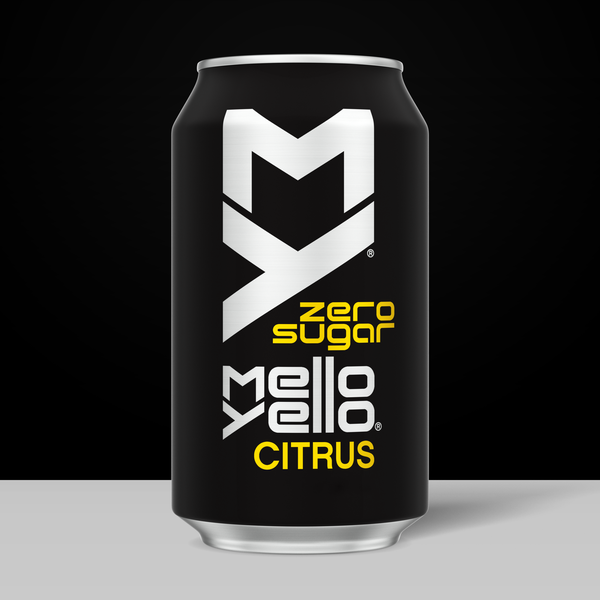 MelloYello2010 Mello Yello Zero Sugar Citrus Soda Soft Drink Fridge Pack Cans, 12