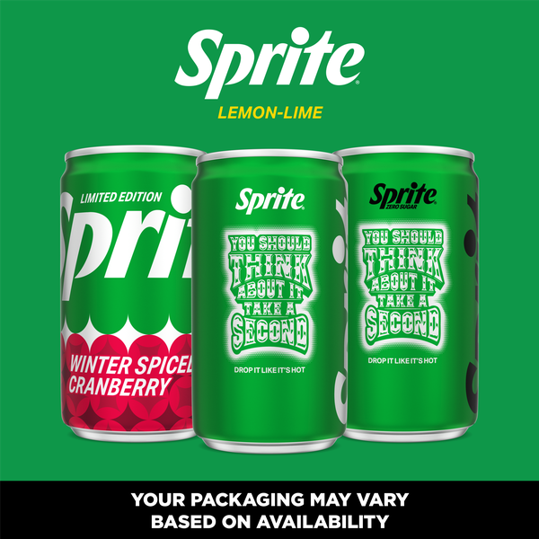 Sprite Can with Strawヒンジボックス Sprite Lemon-Lime Caffeine Free Soda Soft Drink Fridge Pack Mini