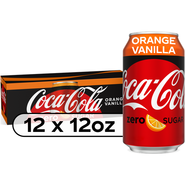 Coca-Cola Zero Sugar Orange Vanilla Soda Soft Drink Fridge Pack