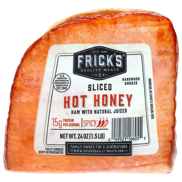 Frick's Hardwood Smoked Sliced Spicy Hot Honey Ham | Hy-Vee Aisles