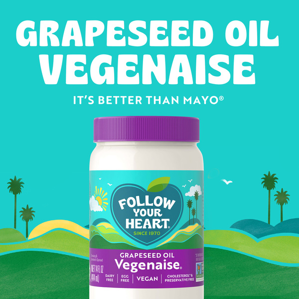 Follow Your Heart Dairy Free Vegan Grapeseed Oil Mayo, 14 fl. oz
