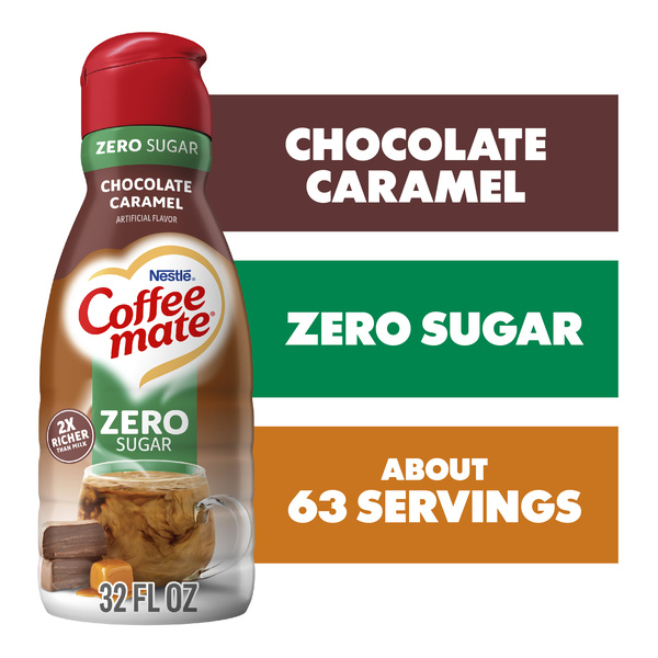 Coffee mate Chocolate Caramel Flavored Coffee Creamer, Zero Sugar