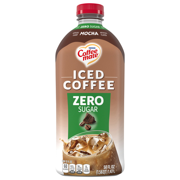 Coffee mate Mocha Flavored Iced Coffee, Zero Sugar, Non Dairy