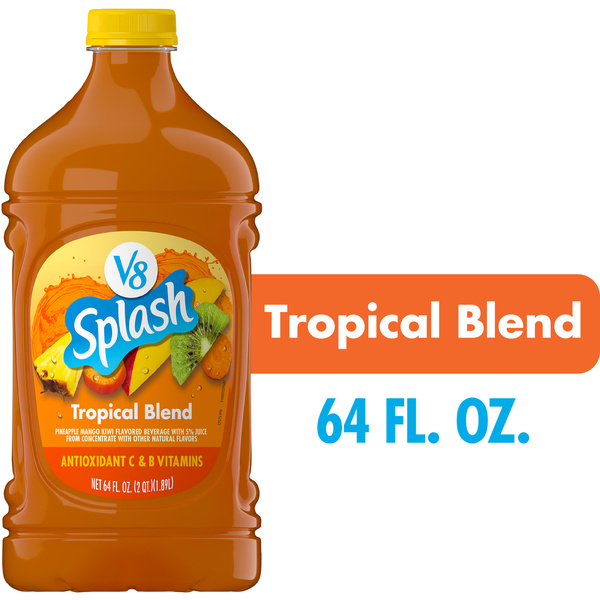V8 Splash Tropical Blend Flavored Beverage, 64 fl oz Bottle | Hy