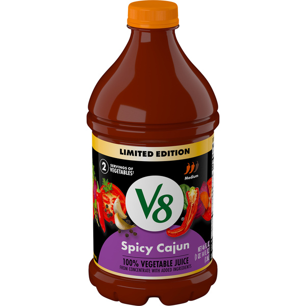 V8 Spicy Cajun 100% Vegetable Juice, 46 fl oz Bottle | Hy-Vee
