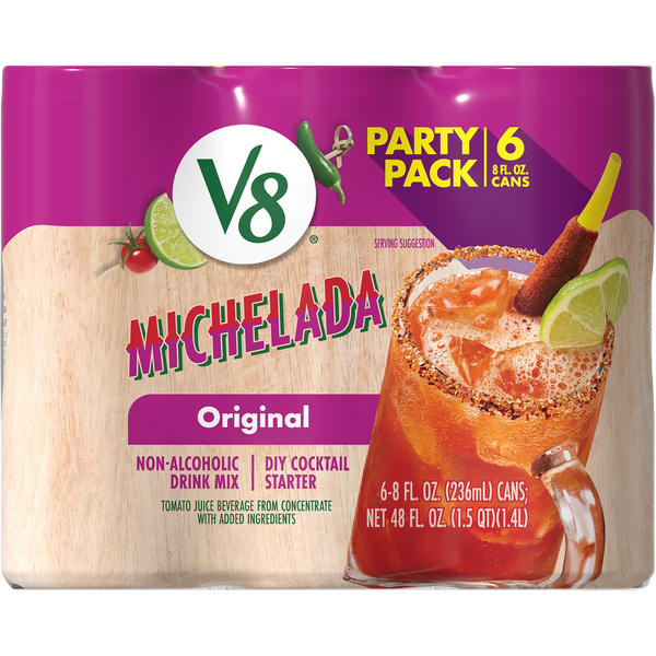 V8 Michelada Non-Alcoholic Drink Mix, 8 fl oz (6 Pack) | Hy-Vee