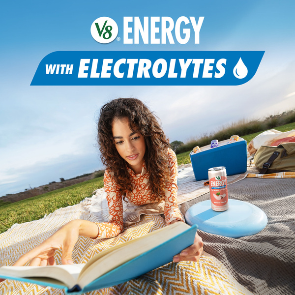 V8 Energy Lemon Lime with Electrolytes Beverage, 8 Fl Oz 6-Count