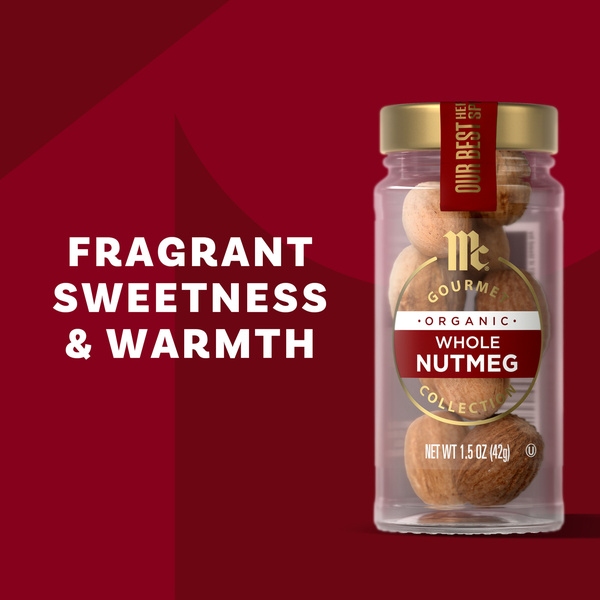McCormick Gourmet Organic Whole Nutmeg, 1.5 oz | Hy-Vee Aisles