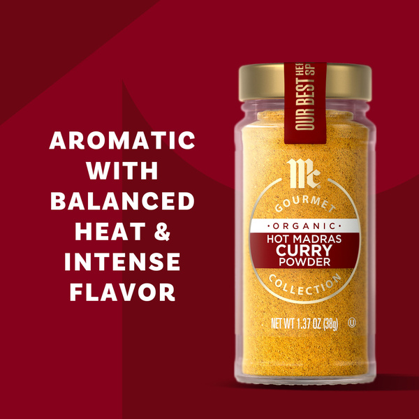 McCormick Gourmet Organic Hot Madras Curry Powder | Hy-Vee Aisles