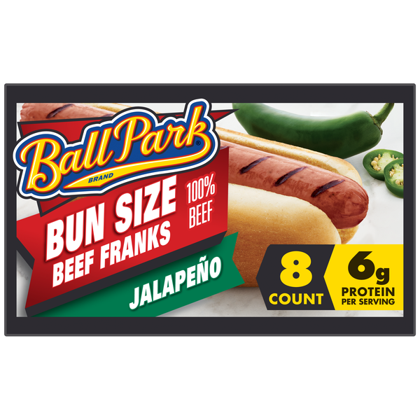 Ball Park Bun Size Beef Franks, Jalapeno, 8Ct | Hy-Vee Aisles