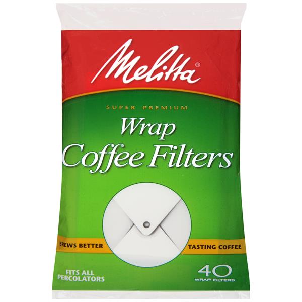 Melitta Super Premium Wrap Coffee Filters, image courtesy of Hy-Vee