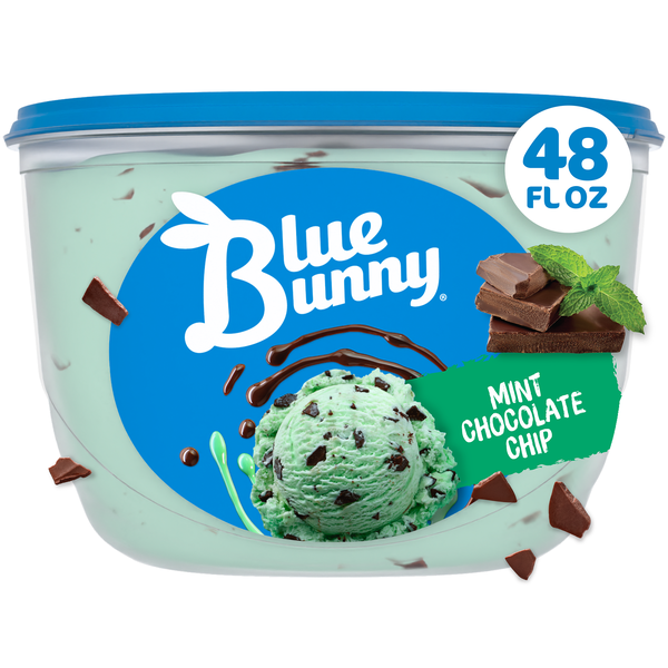 Blue Bunny Premium Mint Chocolate Chip Frozen Dessert, 48 fl oz