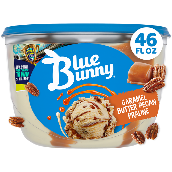 Blue Bunny Caramel Butter Pecan and Praline Frozen Dessert, 46 fl