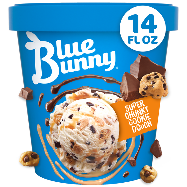 Blue Border chocoNekoβ Blue Bunny Super Chunky Cookie Dough Frozen Dessert, 14 fl oz | Hy