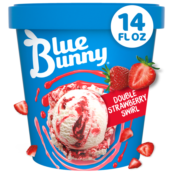 Blue Bunny Double Strawberry Frozen Dessert, 14 fl oz | Hy-Vee